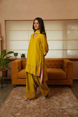 Antara Raahi — Chartreuse | Kurta Set