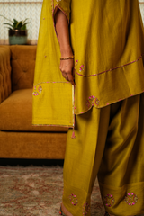 Antara Raahi — Chartreuse | Kurta Set