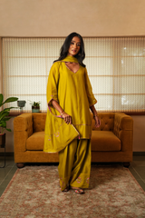 Antara Raahi — Chartreuse | Kurta Set
