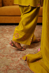 Antara Raahi — Chartreuse | Kurta Set