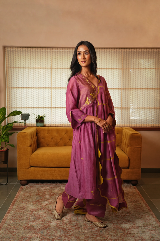 Antara Jeeva — Dusty Orchid | Kurta Set