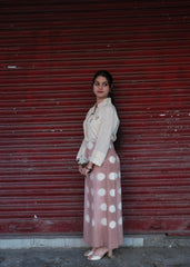 Dusty Pink Clamp Dye A-Line Skirt