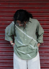 Sage Green Shibori Kala Cotton Co-ord Set