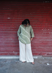Sage Green Shibori Kala Cotton Co-ord Set