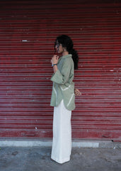 Sage Green Shibori Kala Cotton Co-ord Set