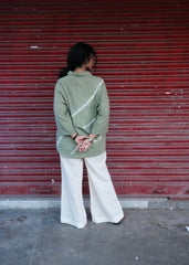 Sage Green Shibori Kala Cotton Co-ord Set