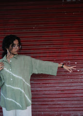 Sage Green Shibori Kala Cotton Co-ord Set
