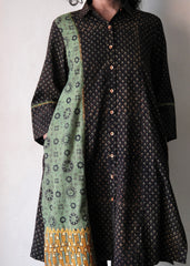 Black ajrakh multi print co ord set
