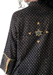 Black ajrakh multi print co ord set