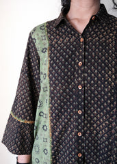 Black ajrakh multi print co ord set