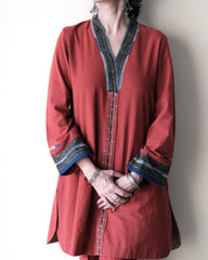 Madder red Bhuj cotton co ord set