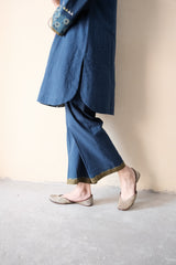 Indigo blue Bhuj cotton co ord set