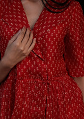 Crimson Wrap · Peplum Top