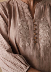 Beige Dori Bloom Top · Gauze Cotton