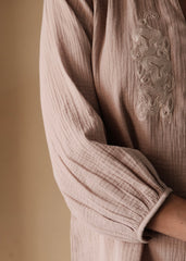 Beige Dori Bloom Top · Gauze Cotton