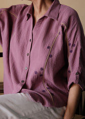 Floral Wheel Motif Top· Gauze Cotton
