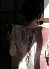 Ibtidā Hand-Embroidered Velvet Anarkali in Dusty Mauve