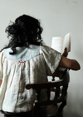 Ivory & Indigo Ajrakh Print Linen Top