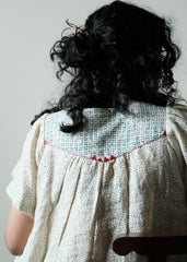Ivory & Indigo Ajrakh Print Linen Top