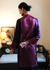 Magenta Pink & Purple Daani Mashru Kurta with Cotton Satin Salwar & Leheriya dupatta