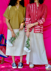 Saath Saath | Old Rose Shibori Kala Cotton Tunic