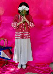 Saath Saath | Old Rose Shibori Kala Cotton Tunic