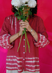 Saath Saath | Old Rose Shibori Kala Cotton Tunic