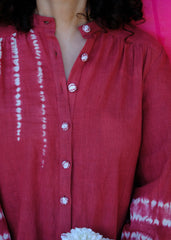Saath Saath | Old Rose Shibori Kala Cotton Tunic