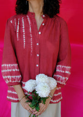 Saath Saath | Old Rose Shibori Kala Cotton Tunic