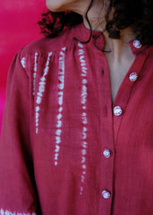Saath Saath | Old Rose Shibori Kala Cotton Tunic