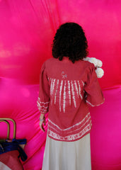 Saath Saath | Old Rose Shibori Kala Cotton Tunic