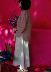 Saath Saath | Dusty Pink Kala Cotton Frill Overlap Top