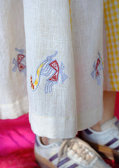 Saath Saath | Daffodil Yellow Check Kala Cotton Midi Dress