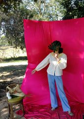 Saath Saath | Cream Kala Cotton Sailor Collar Top