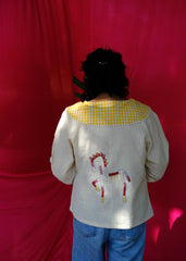 Saath Saath | Cream Kala Cotton Sailor Collar Top