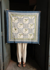 Indigo Bird Wheel Scarf