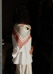 Terracotta Bird Spiral Scarf