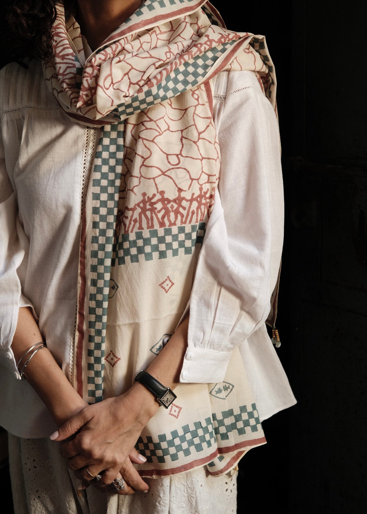 Desert Grid Scarf