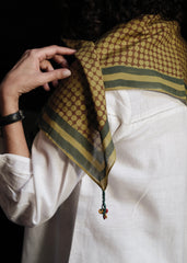 Olive and Honey Dot Scarf