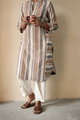 Earthy Stripes Kurta with Harem  Pants