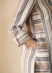 Earthy Stripes Kurta with Harem  Pants