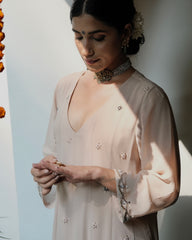 Chand Kali Anarkali in Blush Ivory