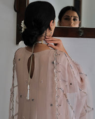 Chand Kali Anarkali in Blush Ivory