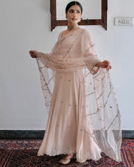 Chand Kali Anarkali in Blush Ivory