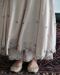 Chand Kali Anarkali in Blush Ivory