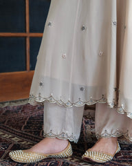 Chand Kali Anarkali in Blush Ivory