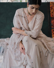 Chand Kali Anarkali in Blush Ivory