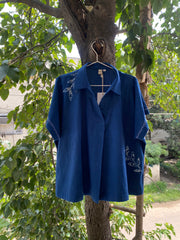 Saath Saath | Kala Cotton Leaf Shibori Top