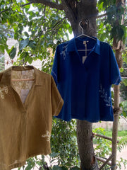 Saath Saath | Kala Cotton Leaf Shibori Top