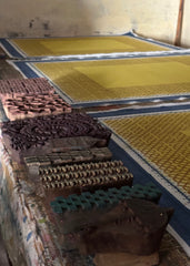 Indigo Bird Wheel Scarf